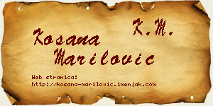 Kosana Marilović vizit kartica